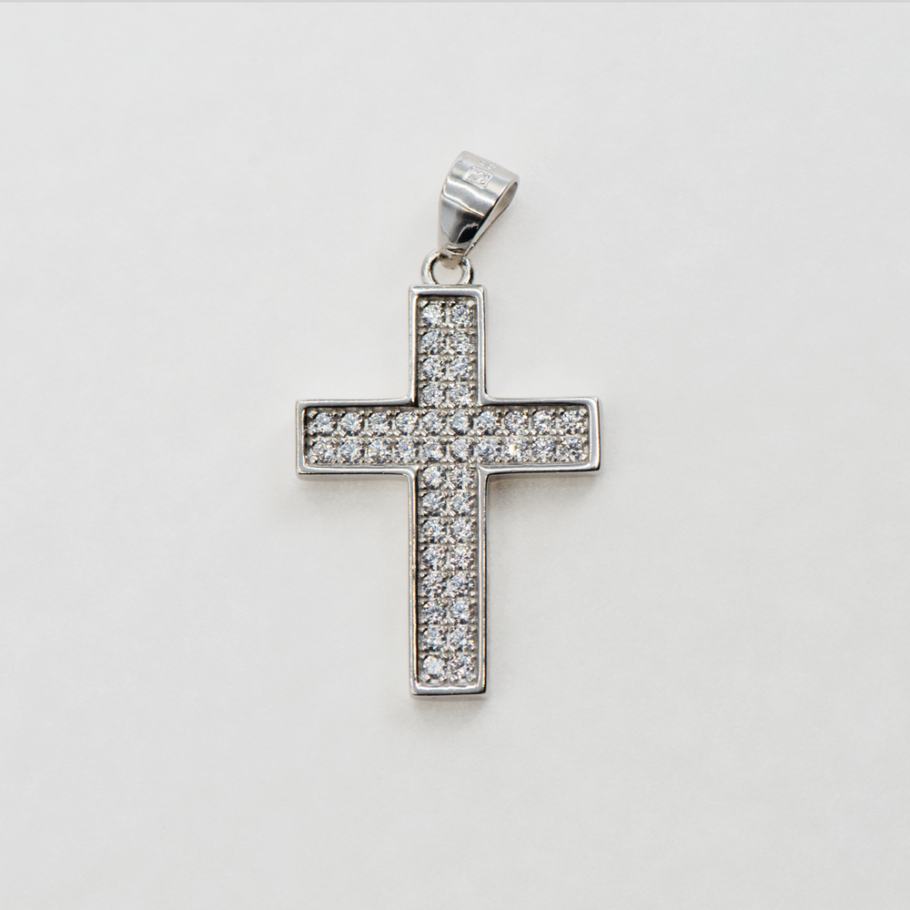 ger Kreuz mit Zirkonia aus Silber925. 