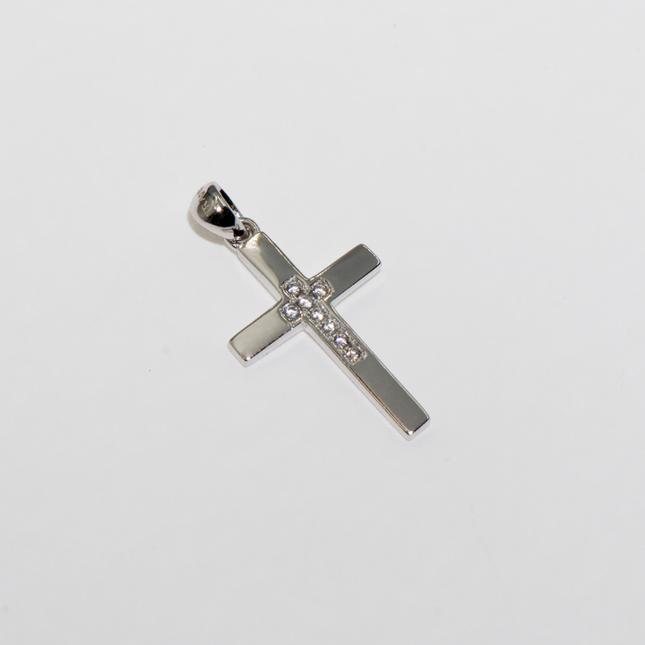 Anhänger Kreuz mit Zirkonia aus Silber925. 