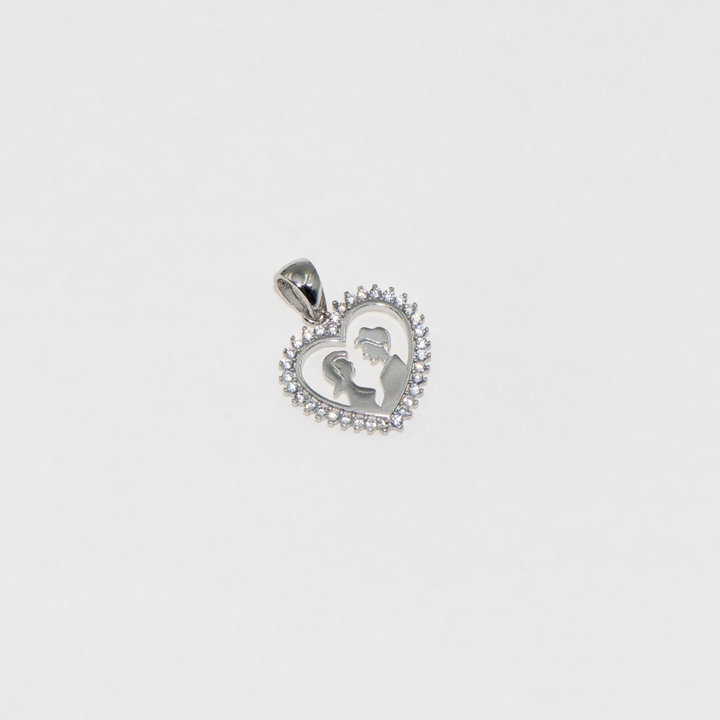 925er Silber Herz Anhänger mit Zirkonsteinen – Stilvolles und Emotionales Design