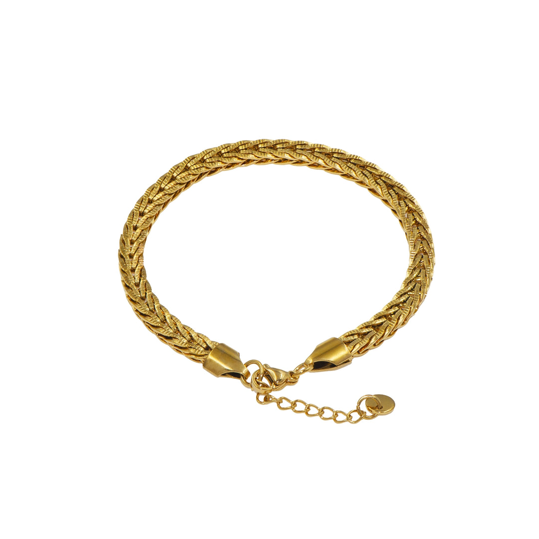 Vergoldetes Edelstahl Armband – stilvoll und wasserfest. Perfekt für den Alltag und besondere Anlässe. Anpassbare Länge für optimalen Tragekomfort.